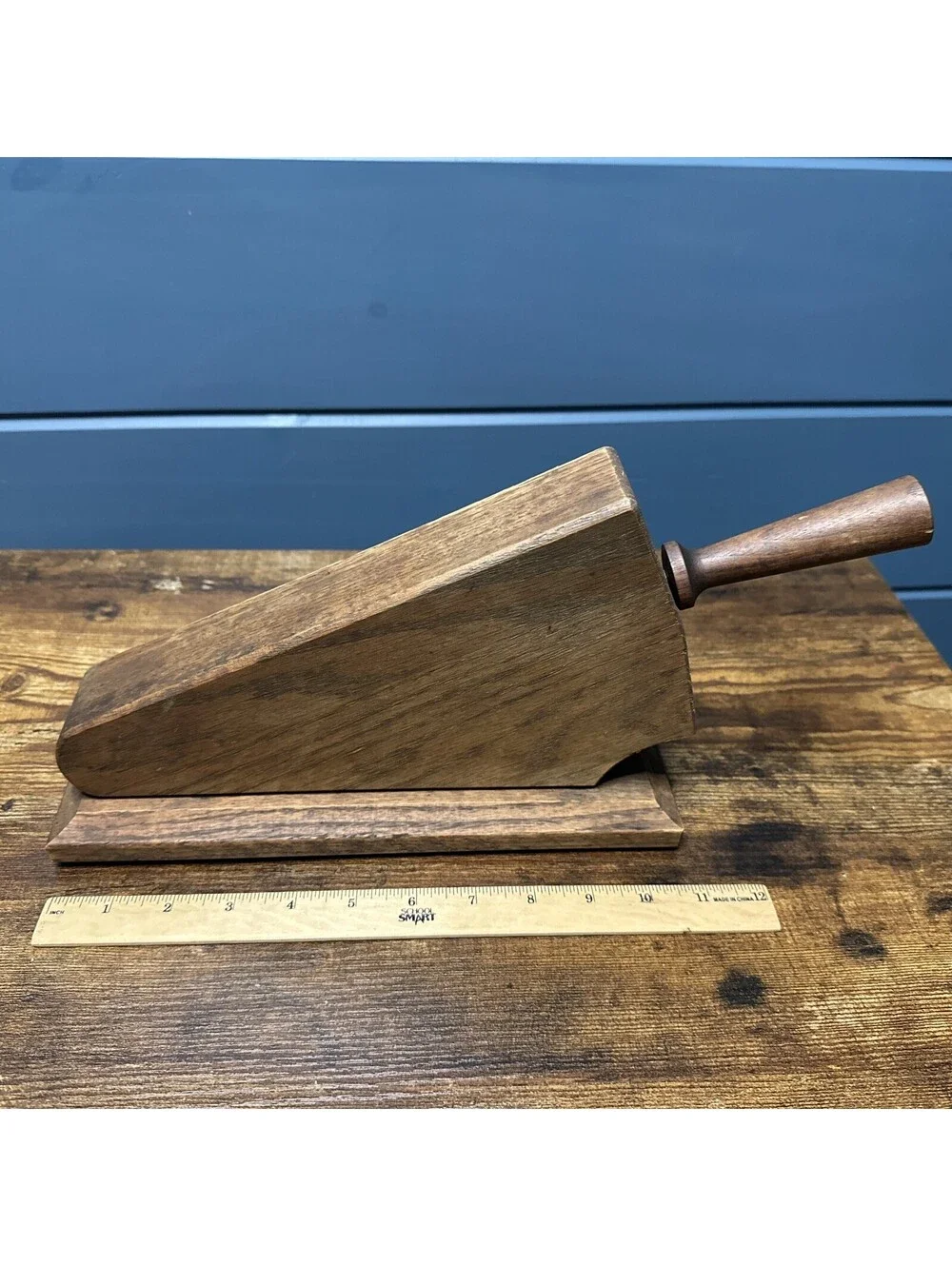 Vintage Case XX Knife Block Oak 5-Slot Low Profile for 5 Knives/1 Sharpening Rod